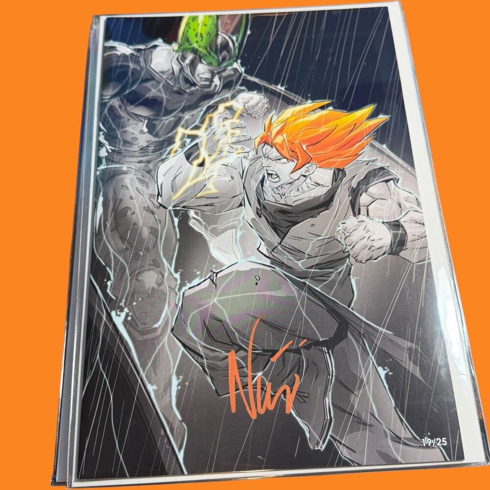 Eddie Nuñez Signed DBZ Dragon Ball Z Comic Goku Vs Cell 19/25 with COA